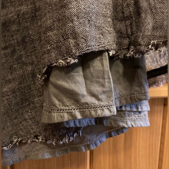 EILEEN FISHER linen swing skirt cotton lining, size M - Picture 2 of 5